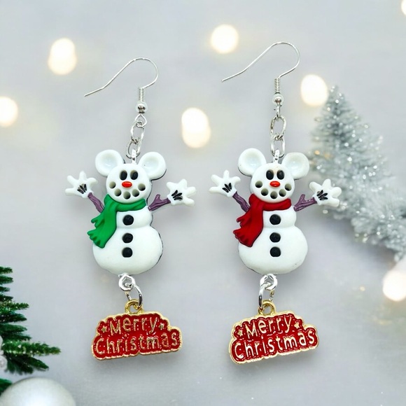 Assorted Mickey Mouse Christmas Holiday dangle Earrings - Picture 2 of 11